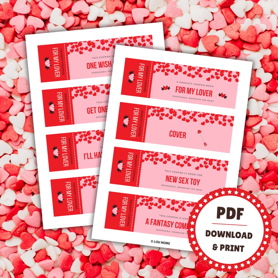 25 Naughty Coupons For My Lover - Lou Noire - Coupon Book