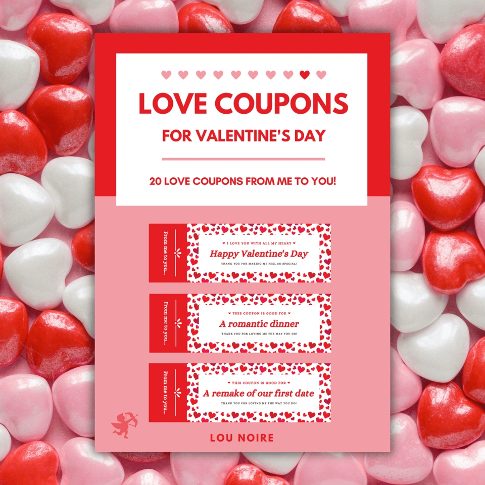 Love Coupons for Valentine's Day - Lou Noire - Cover