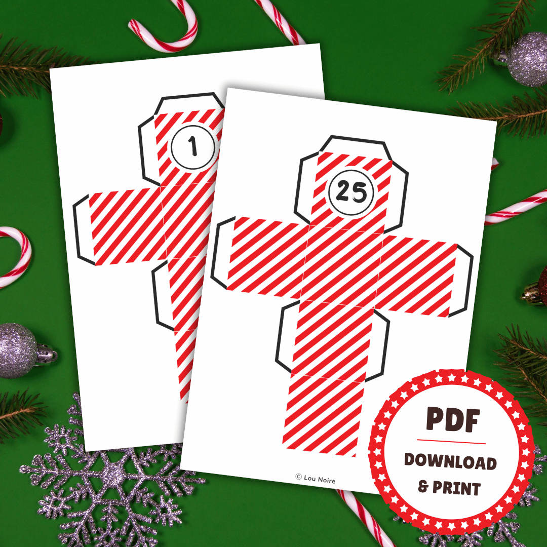 25 Advent Calendar Boxes - Lou Noire - Printable Craft
