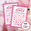 Baby Shower Bingo - Pink - Lou Noire - Fun Games Baby Shower Bingo - Pink - Lou Noire - Fun Games