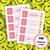 Coupons for Teens - Coupon Book For Teenagers - Pink - Lou Noire