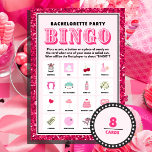 Lou Noire - Bachelorette Party Bingo - 8 - Bridal Shower Game