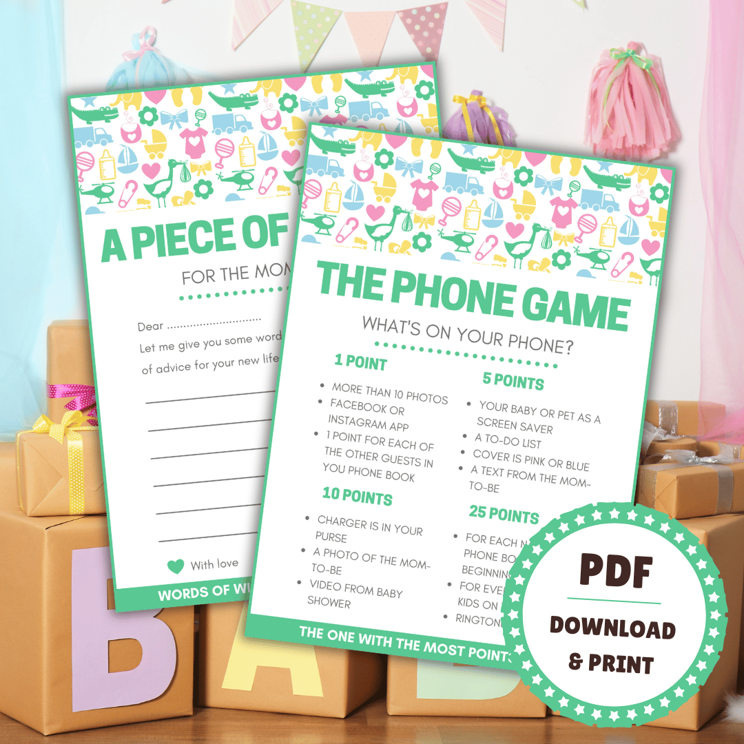 7 Fun Games for the Baby Shower - Lou Noire - Phone Game