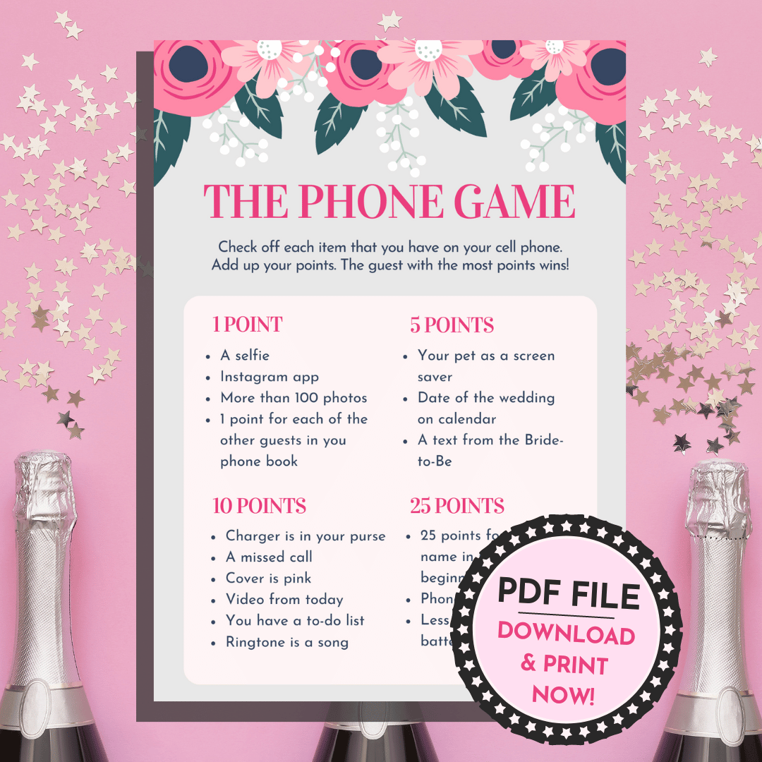 Rose Gold Theme - Scavenger Hunt | Bridal Shower Game – Your Party Games