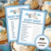 7 Fun Games for the Baby Shower - Blue - Lou Noire - Fun Games