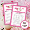 7 Fun Games for the Baby Shower - Pink - Lou Noire - Purse Bingo
