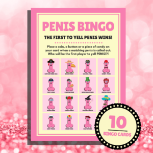 Lou Noire - Penis Bingo - Bachelorette Party Game