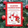 25 Advent Calendar Boxes - Red with snow - Lou Noire - Cover