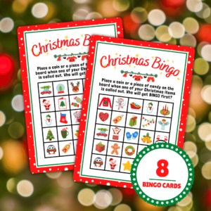 Christmas Bingo - Lou Noire - Printable Bingo Cards