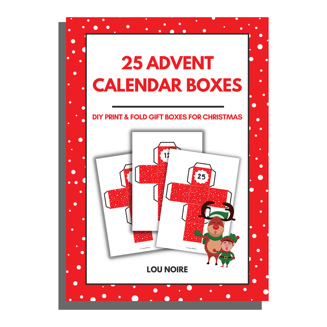 Lou Noire - 25 Advent Calendar Boxes - Red - Cover