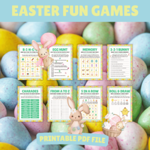 8 Fun Easter Party Games - Lou Noire - Easter Bundle